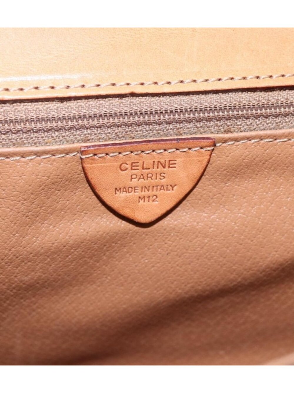 CELINE Macadam Canvas Circle Shoulder Bag PVC Leather Brown Gold - Picture 12 of 16